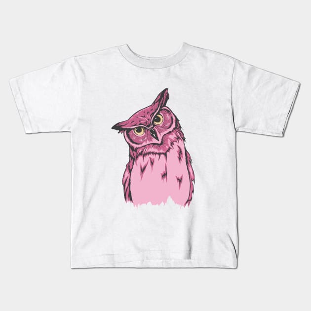 Pinky Owl Kids T-Shirt by ervingutava